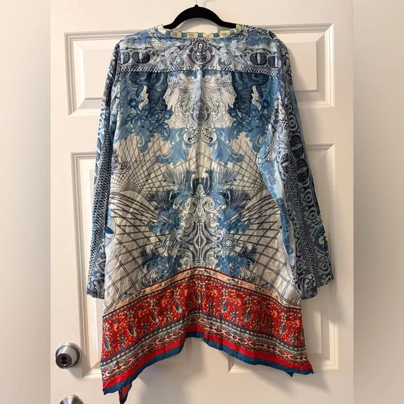 Johnny Was Silk Blouse - Picture 6 of 8